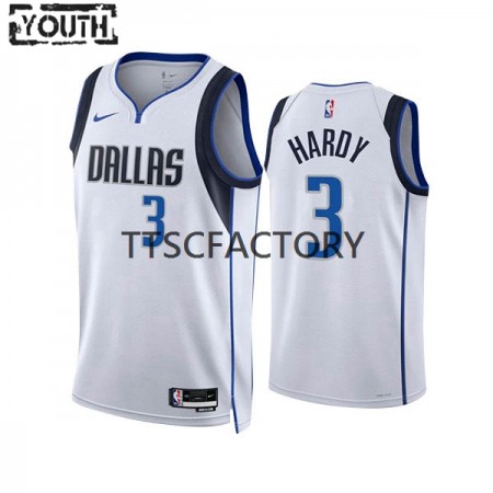 Maillot Basket Dallas Mavericks Jaden Hardy 3 Nike 2022-23 Association Edition Blanc Swingman - Enfant